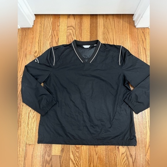 Callaway Mens Golf Pullover Sweater Size XL Black Water Resistant V Neck - Picture 3 of 8